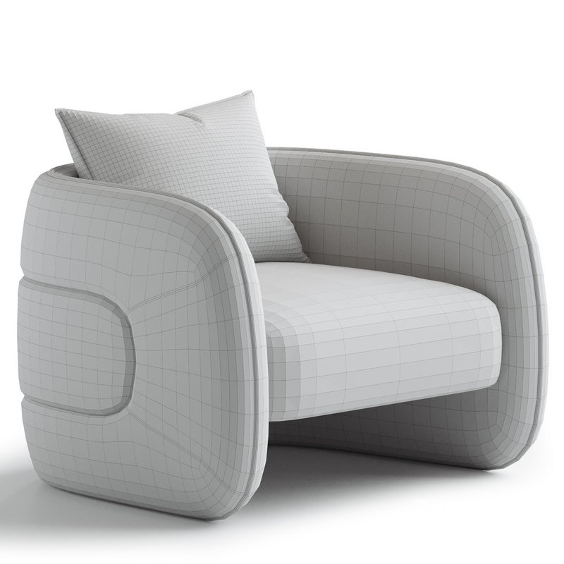 Kendra Curved Accent Chair Image 7