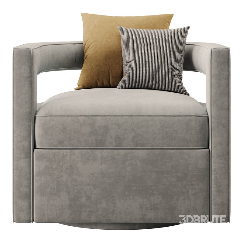 Kennedy Velvet Swivel Chair Image 7