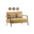 Casual Solid Color Living Room Loveseat in Grey - Thumbnail 2