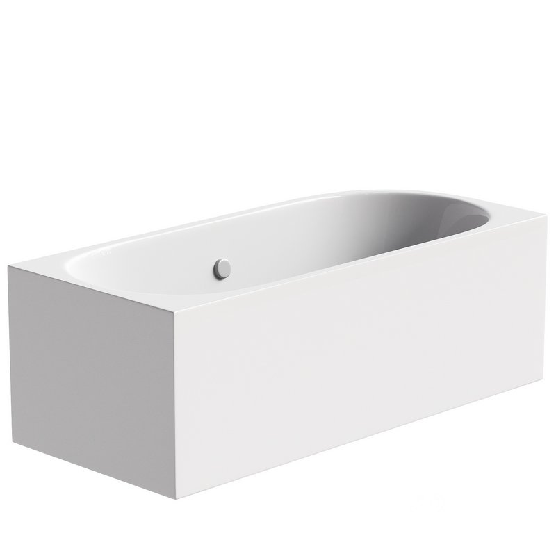Acrylic bathtub Cezares Metauro Corner L 180×80 cm with frame asymmetrical Image 2