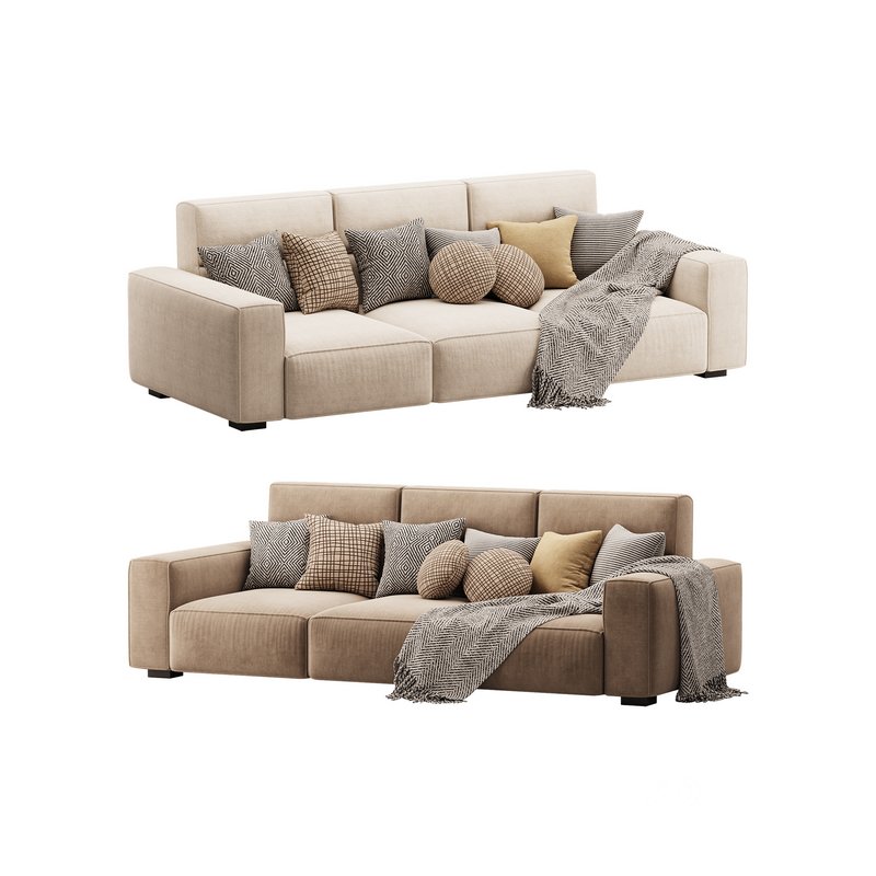 Beige Standard Sofa Image 9