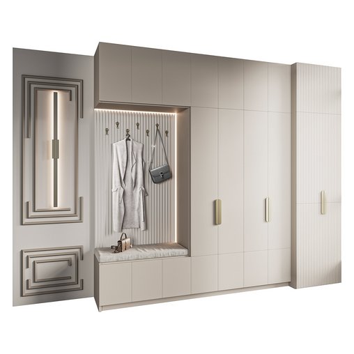 Hallway area with a minimalistic hanger 4