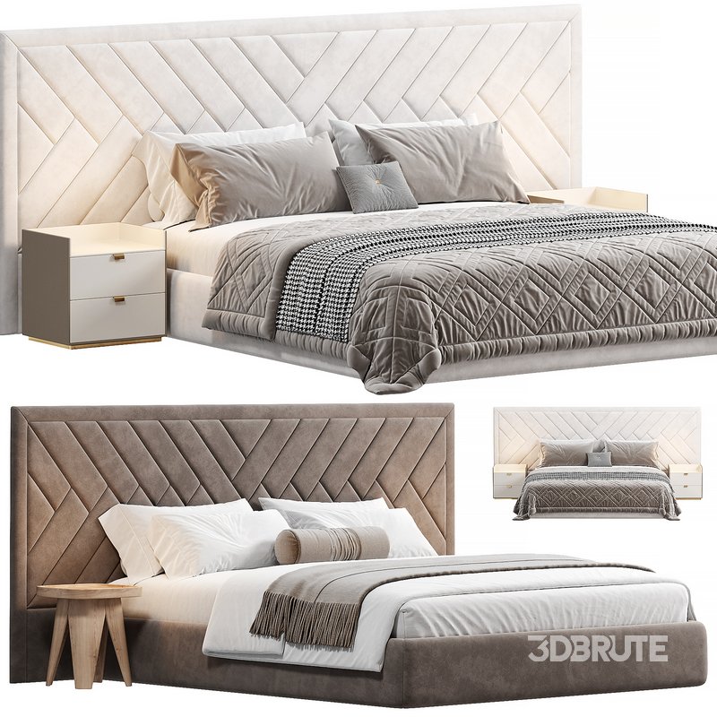 Toronto bed with wide headboard by sensorsleep Image 1