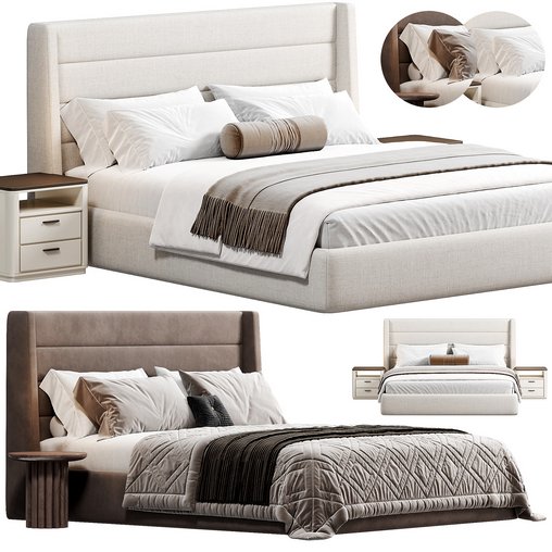 Emmit Bed, King, Quarry by Highfashionhome
