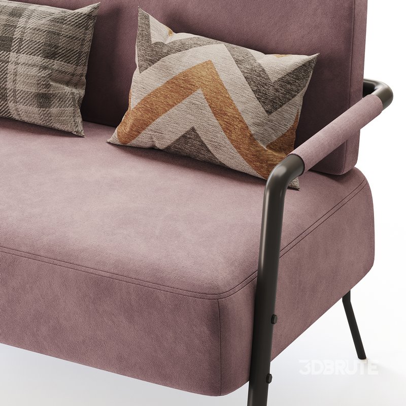 Casual Solid Color Living Room Loveseat in Grey Image 8