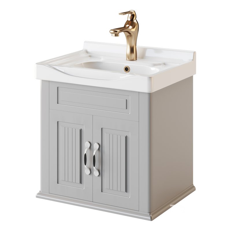 Adeline Large Wall Mounted Cabinet Vanity Bathroom Sink Image 10