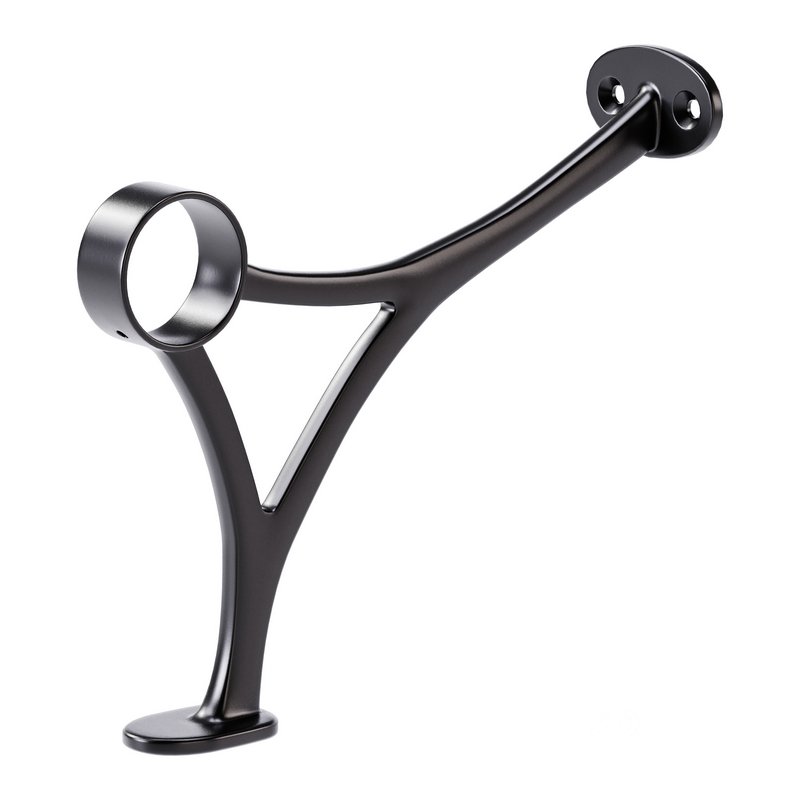 Polished Solid Brass Wall Mount Bar Bracket for Hanging Rail Image 8