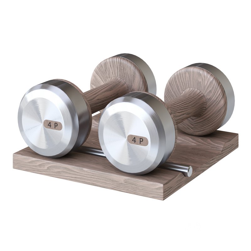 COLMIA Dumbbells Pair With Wooden Stand Image 10