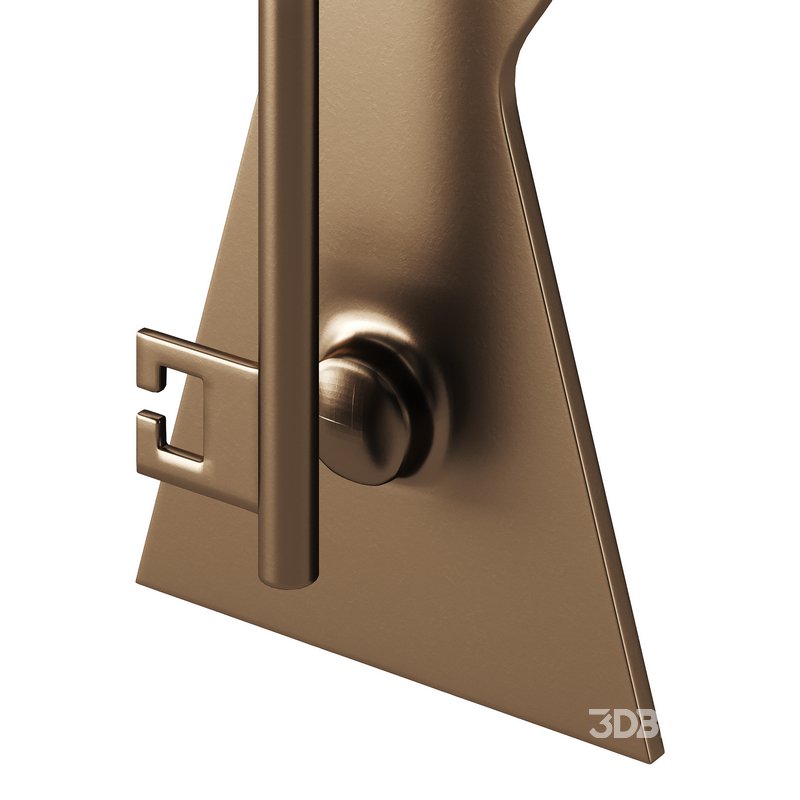 Door Knocker Black Cast Iron Key Image 11