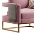 Avery Pink Velvet Chair With - Thumbnail 9