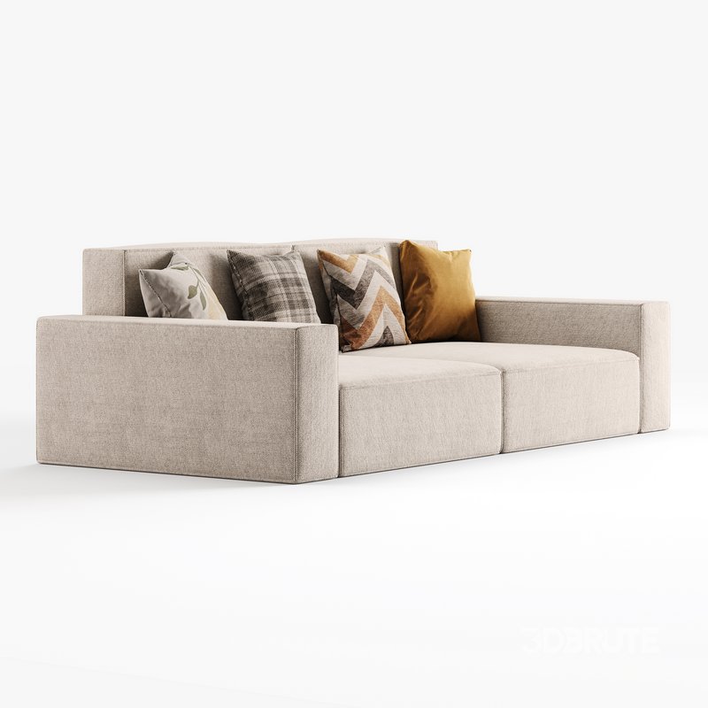 Living Spaces Use Sofa Couch in Grey Image 10
