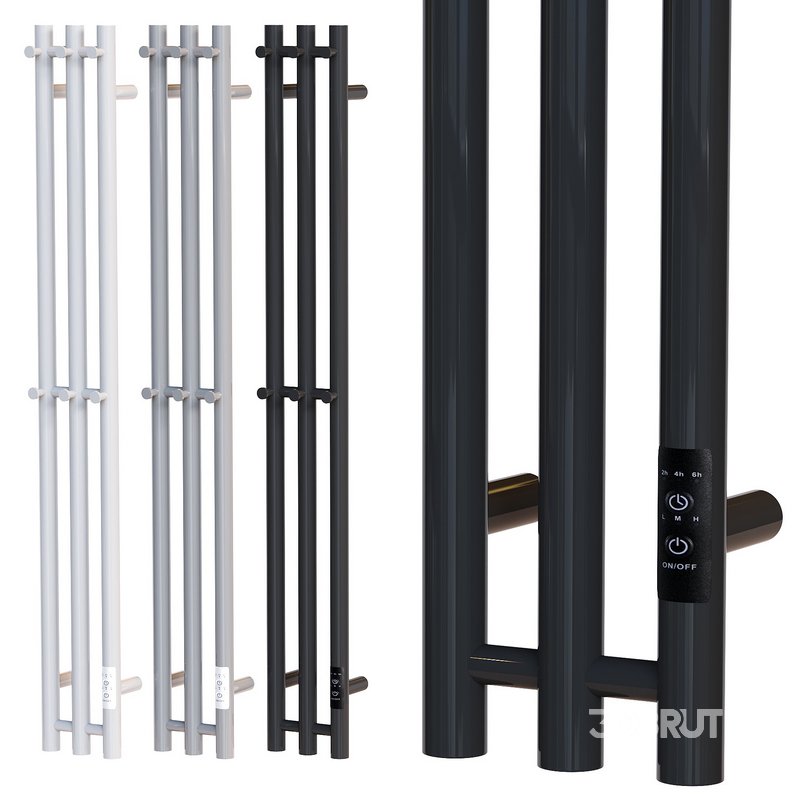 Electric heated towel rail EWRIKA Penelope X3 120 black Image 1