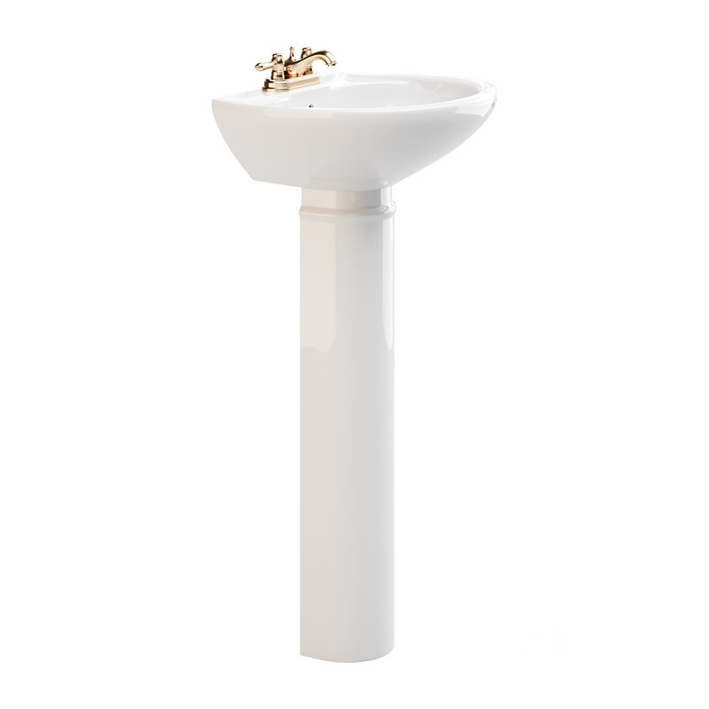 White Bathroom Sink Image 10