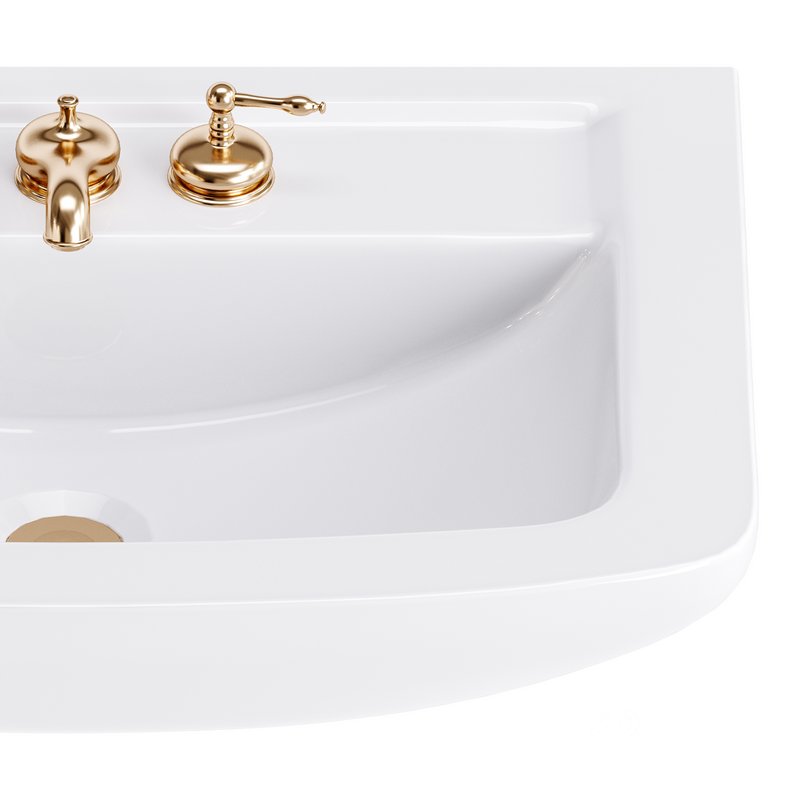 Vega Small Wall Mounted Bathroom Vessel Sink Image 11