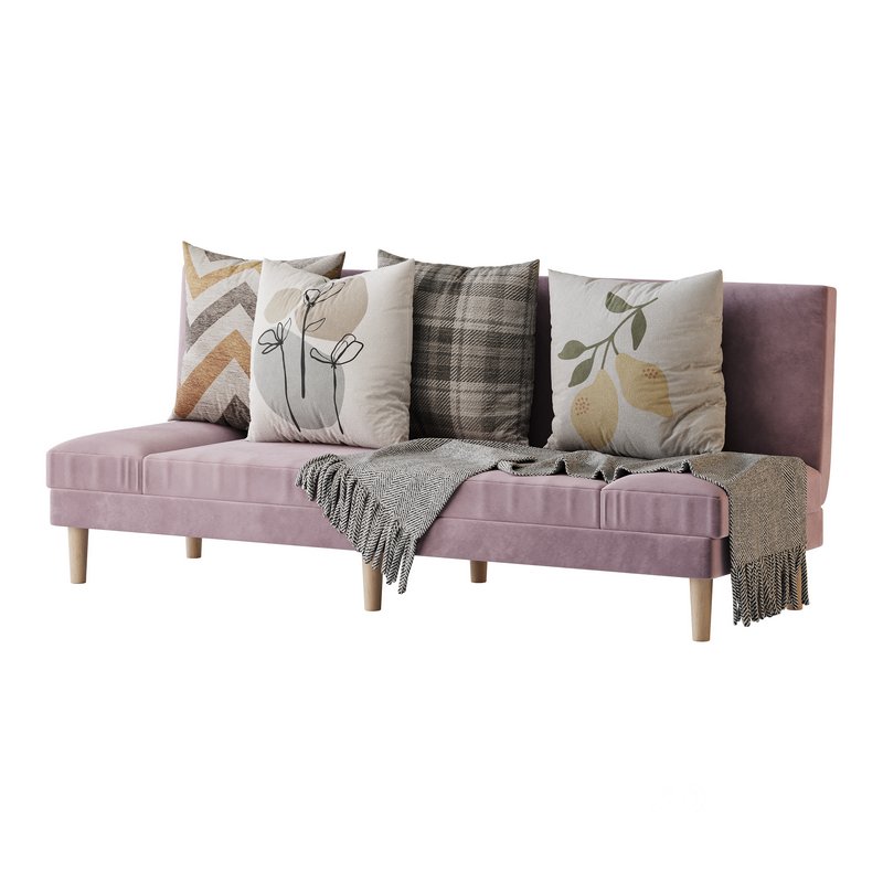 Armless Foldable Convertible Sofa Image 11