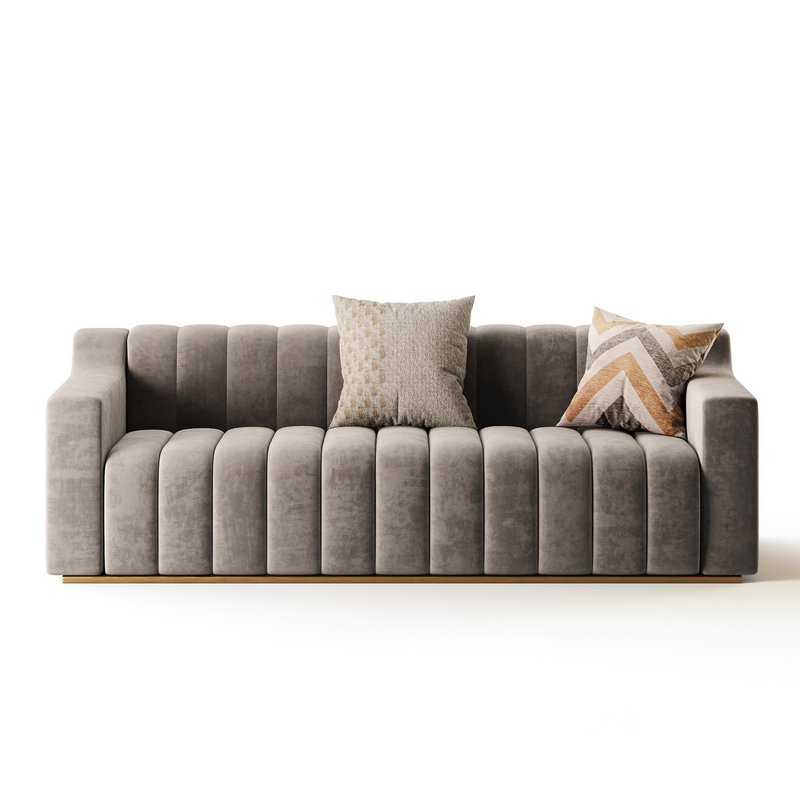 Room Simple Couch Chesterfield Fabric Sofa Image 9