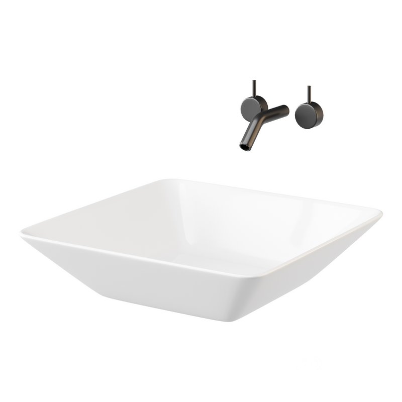 White Vessel Sink washbasin Image 10