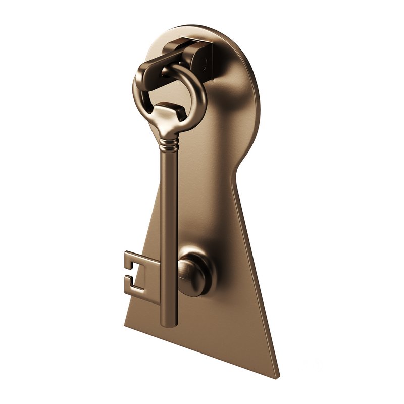 Door Knocker Black Cast Iron Key Image 10