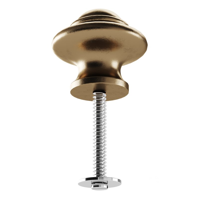 Wrought Iron Cabinet Knob Black Round Image 11