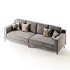 3-seater Modish Cream Solid Color Sofa - Thumbnail 12