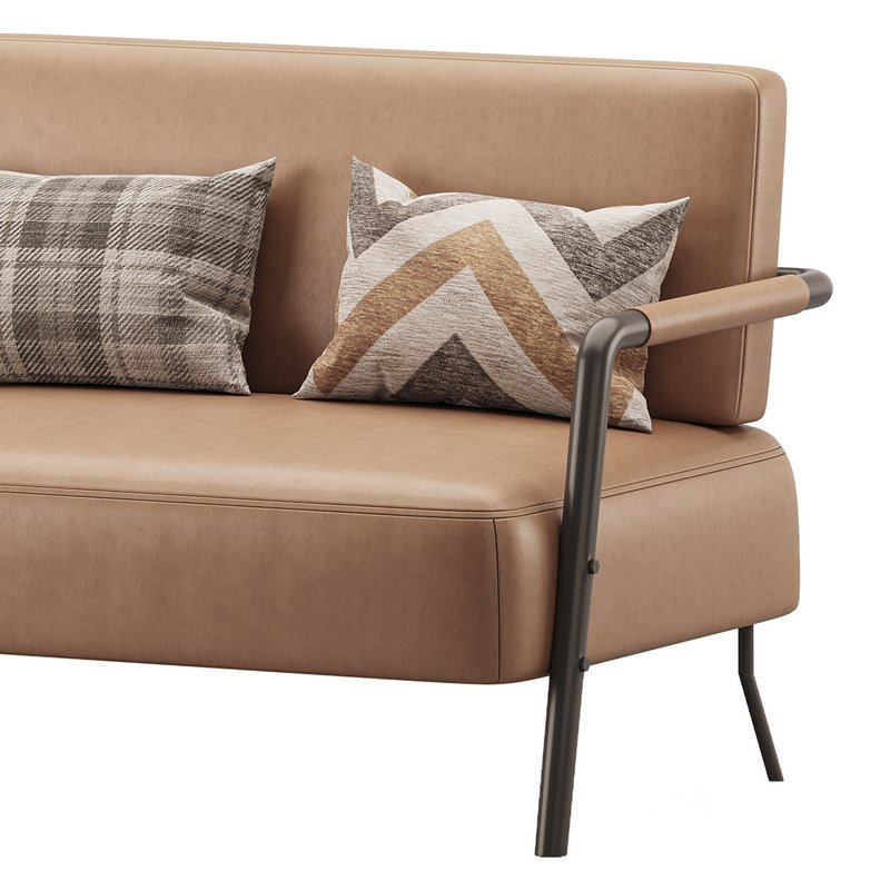 Casual Solid Color Living Room Loveseat in Grey Image 7