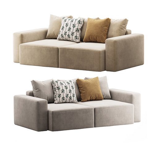 Vincent Navy Blue Retractable Sofa