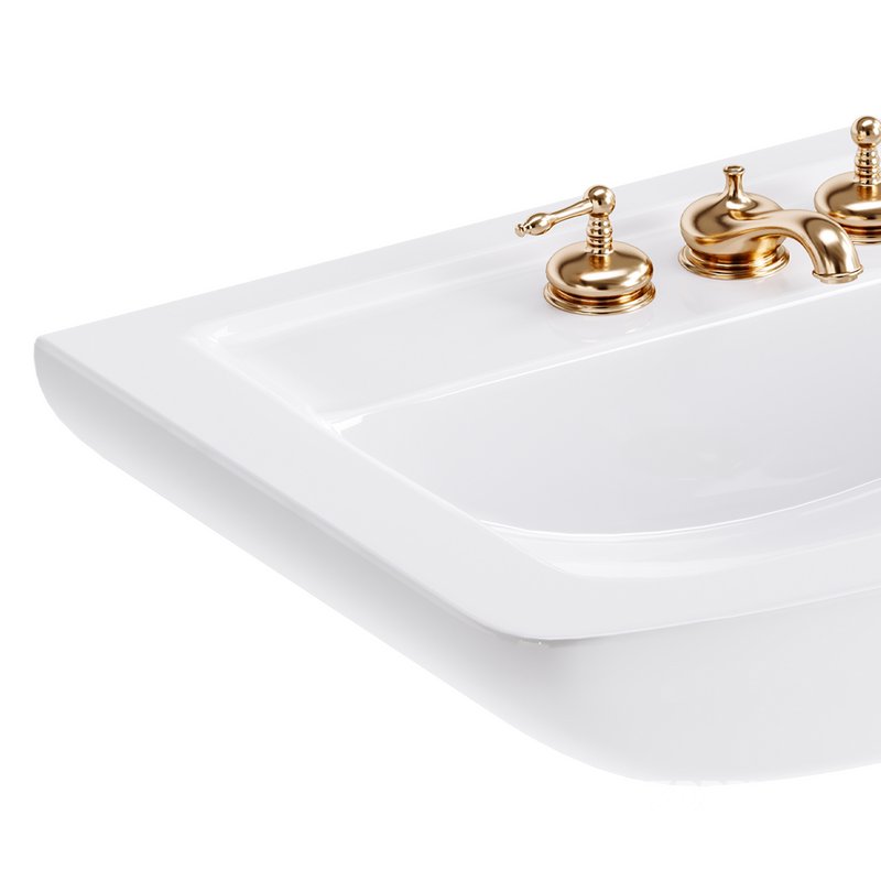 Vega Small Wall Mounted Bathroom Vessel Sink Image 12