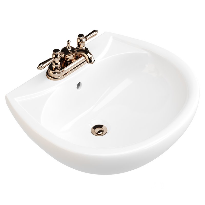 Ondine Pedestal white washbasin Image 13