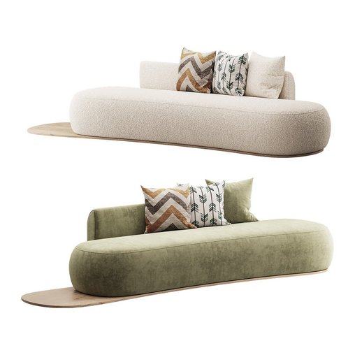 Niz Boucle Green Organic Sofa