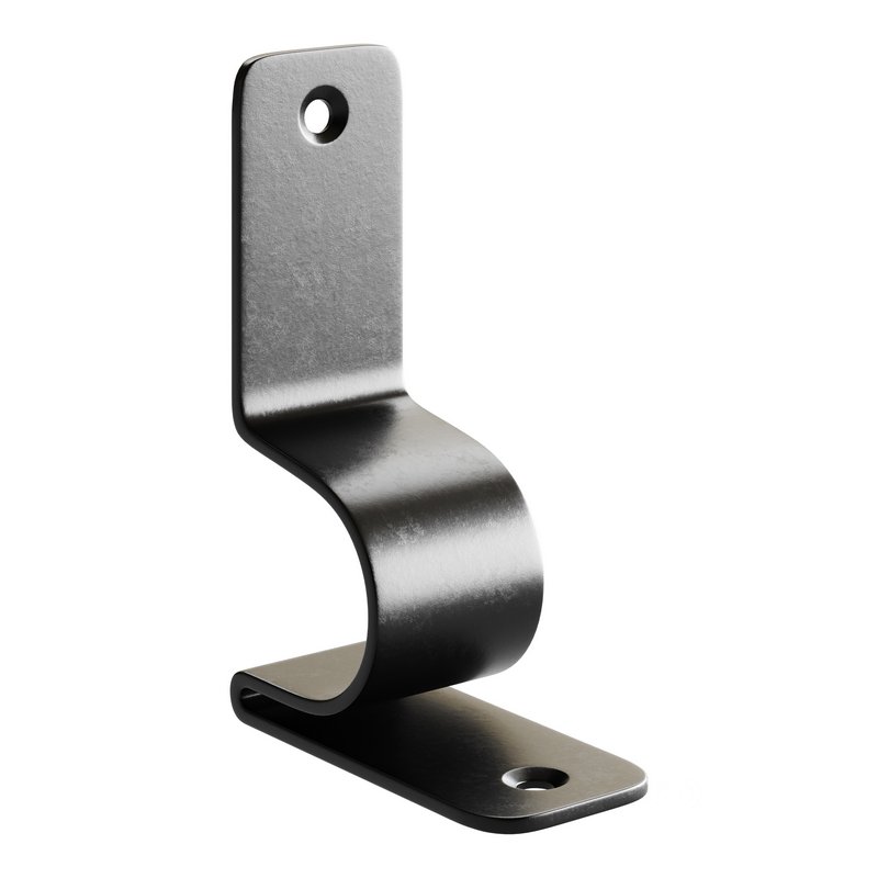 Polished Nickel Stair Runner Rod Bracket holder Image 13