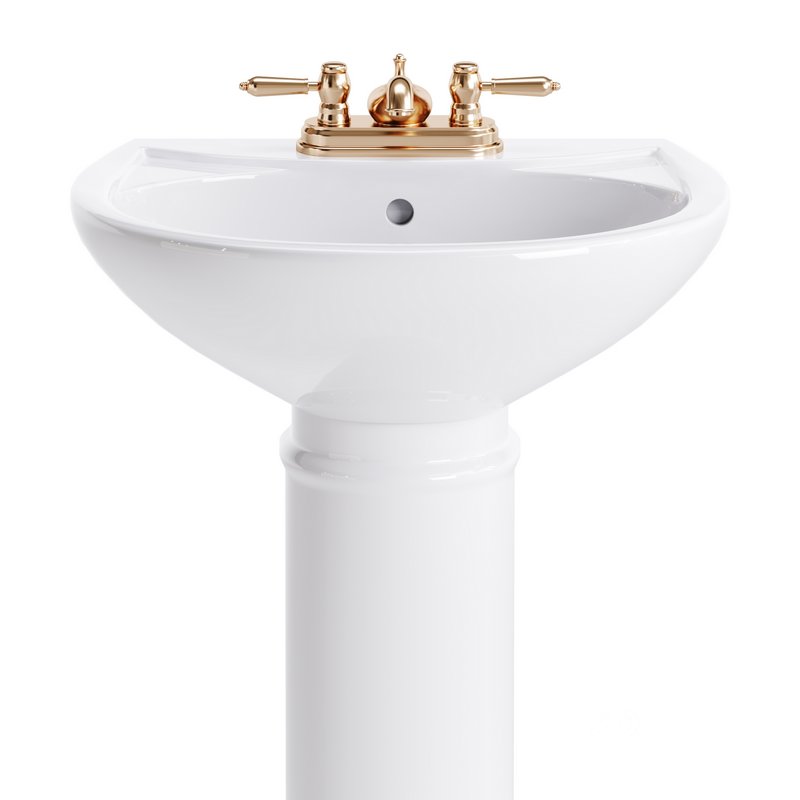 White Bathroom Sink Image 11