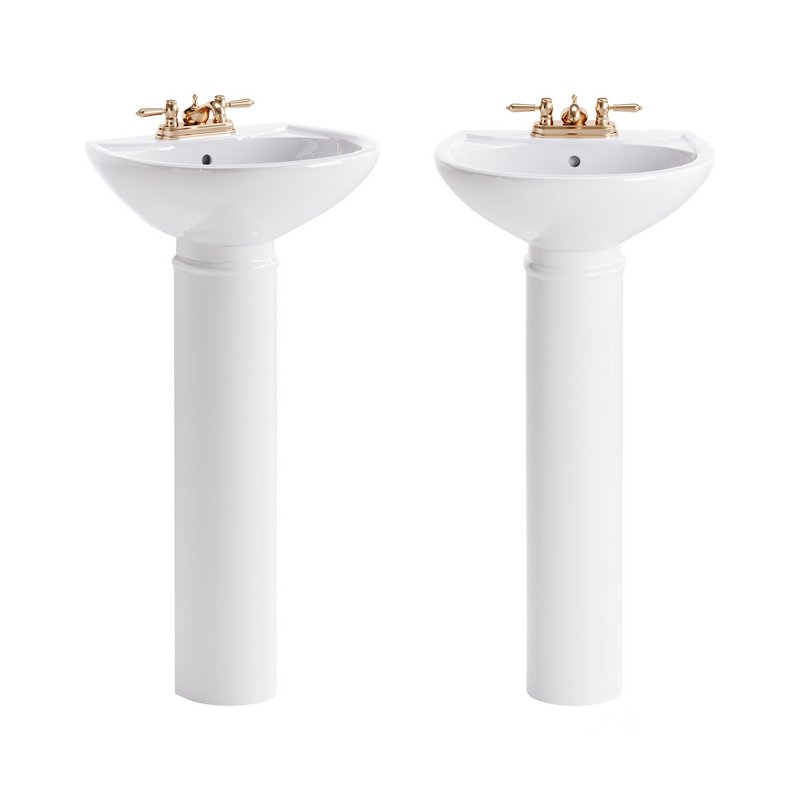 White Bathroom Sink Image 1