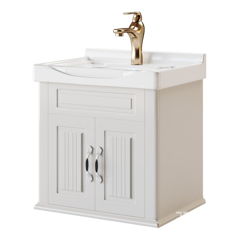 Adeline Large Wall Mounted Cabinet Vanity Bathroom Sink Image 12