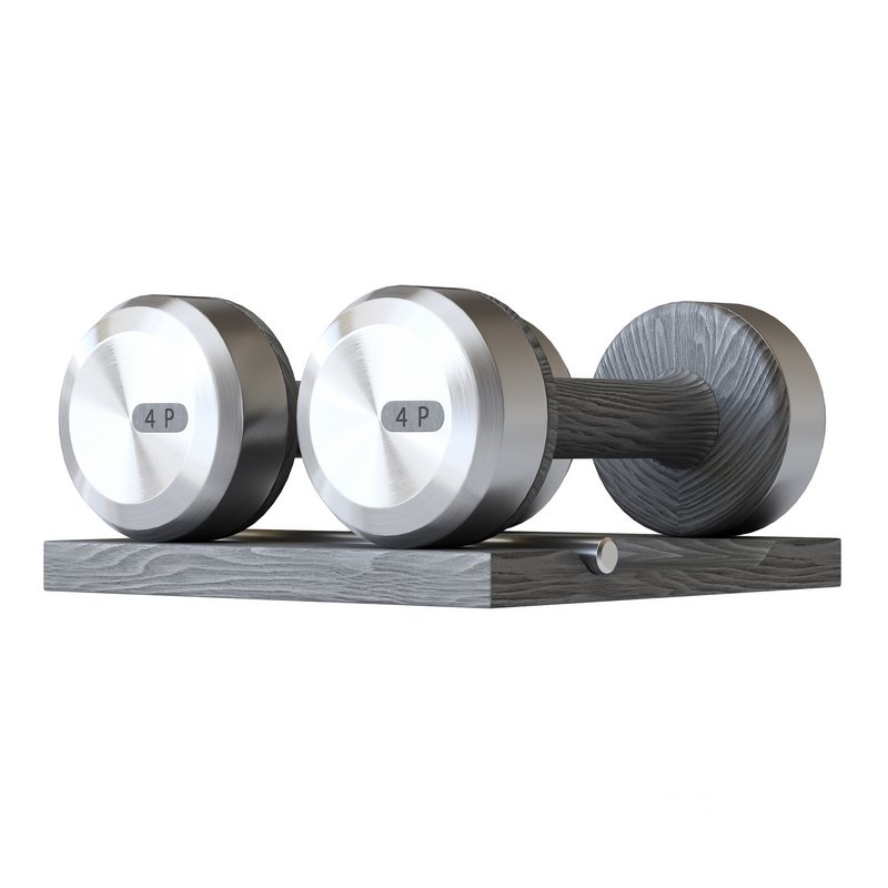 COLMIA Dumbbells Pair With Wooden Stand Image 12