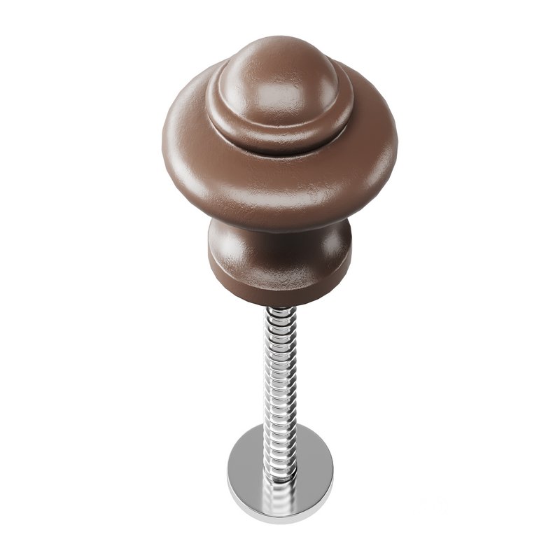 Wrought Iron Cabinet Knob Black Round Image 12