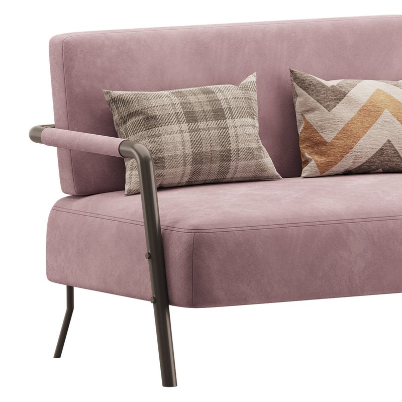 Casual Solid Color Living Room Loveseat in Grey Image 12