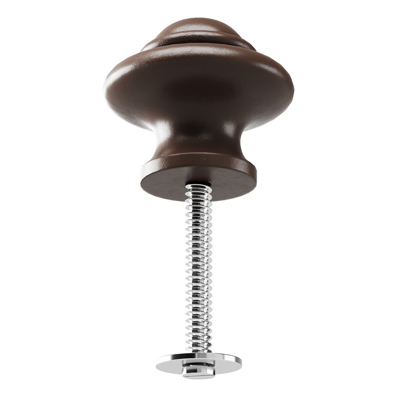 Wrought Iron Cabinet Knob Black Round Image 13