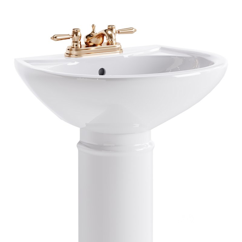 White Bathroom Sink Image 13