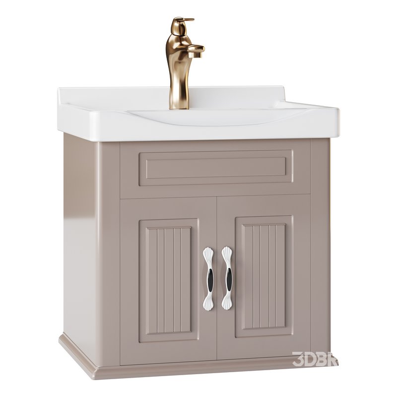 Adeline Large Wall Mounted Cabinet Vanity Bathroom Sink Image 14