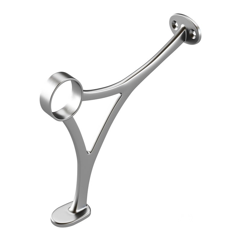 Polished Solid Brass Wall Mount Bar Bracket for Hanging Rail Image 11