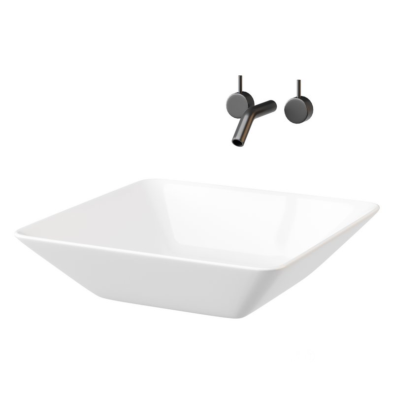 White Vessel Sink washbasin Image 13