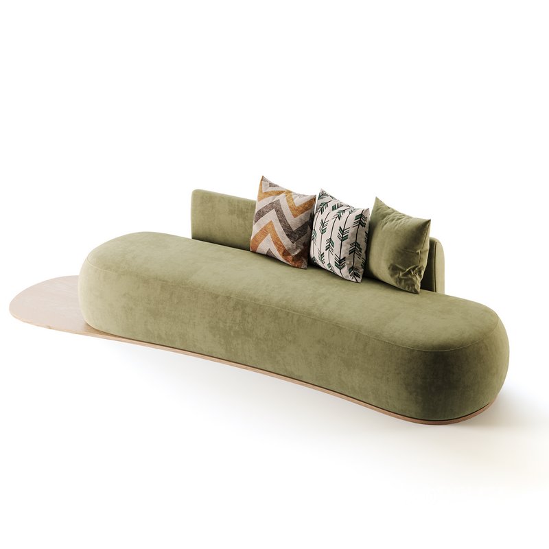 Niz Boucle Green Organic Sofa Image 13