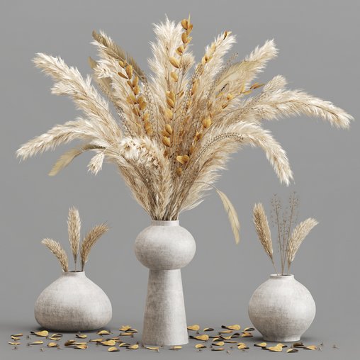 Minimal Dried Pampas Set