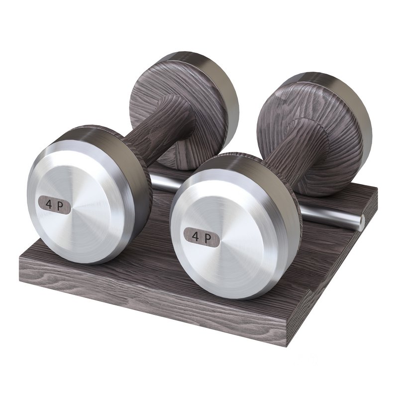 COLMIA Dumbbells Pair With Wooden Stand Image 14