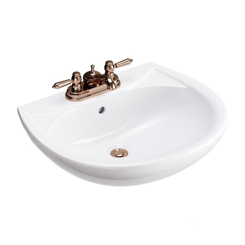Ondine Pedestal white washbasin Image 1