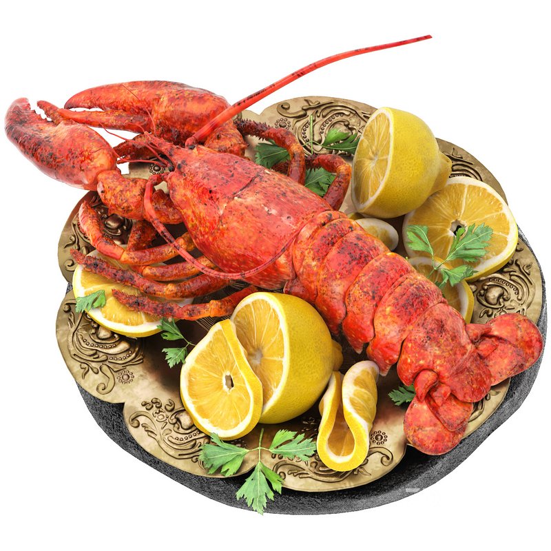 plate of seafood lobster Image 1