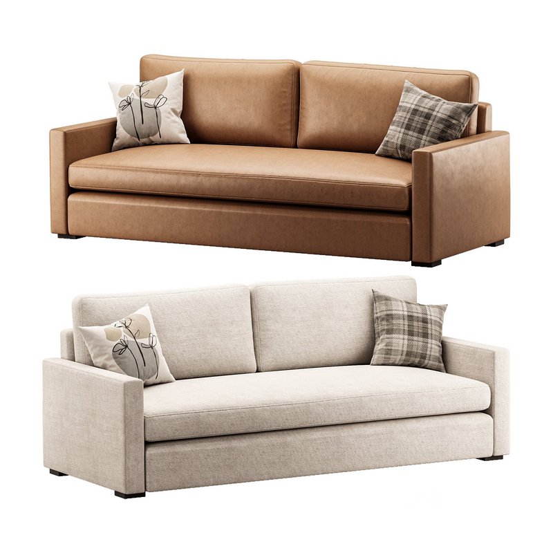 Benjara 86 Inch Fabric Upholstered Sofa Image 1