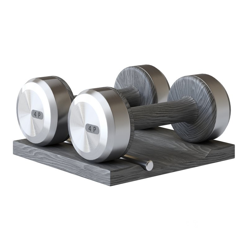 COLMIA Dumbbells Pair With Wooden Stand Image 15