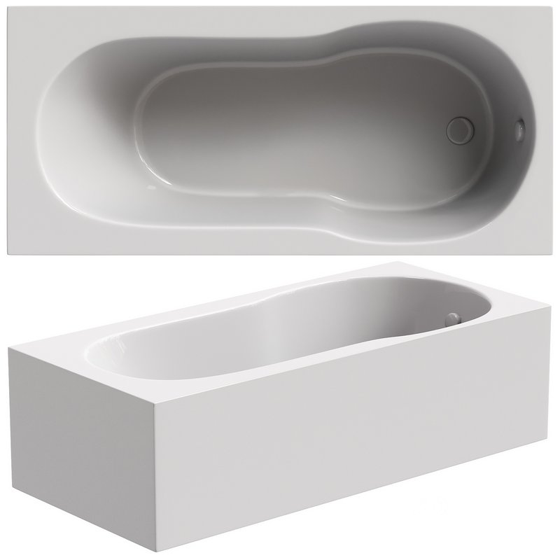 Acrylic bathtub AM PM X Joy W88A 150×70 cm with frame Image 1