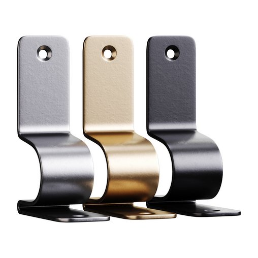 Polished Nickel Stair Runner Rod Bracket holder